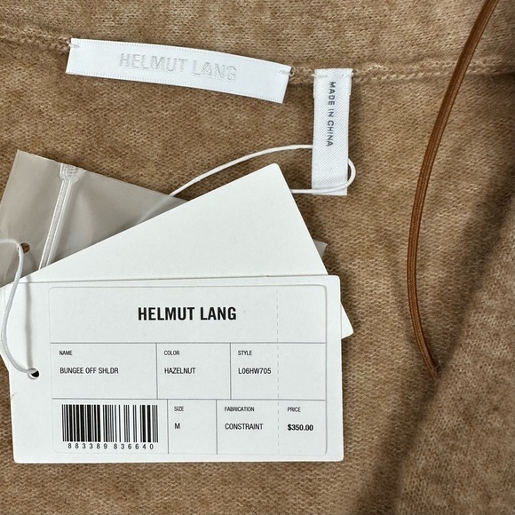 Helmut Lang Sz M Bungee Cold Shoulder Wool Blend Sweater NWT - Picture 13 of 14